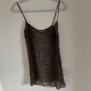 D&G 1990s -2000s Leopard Slip Dress